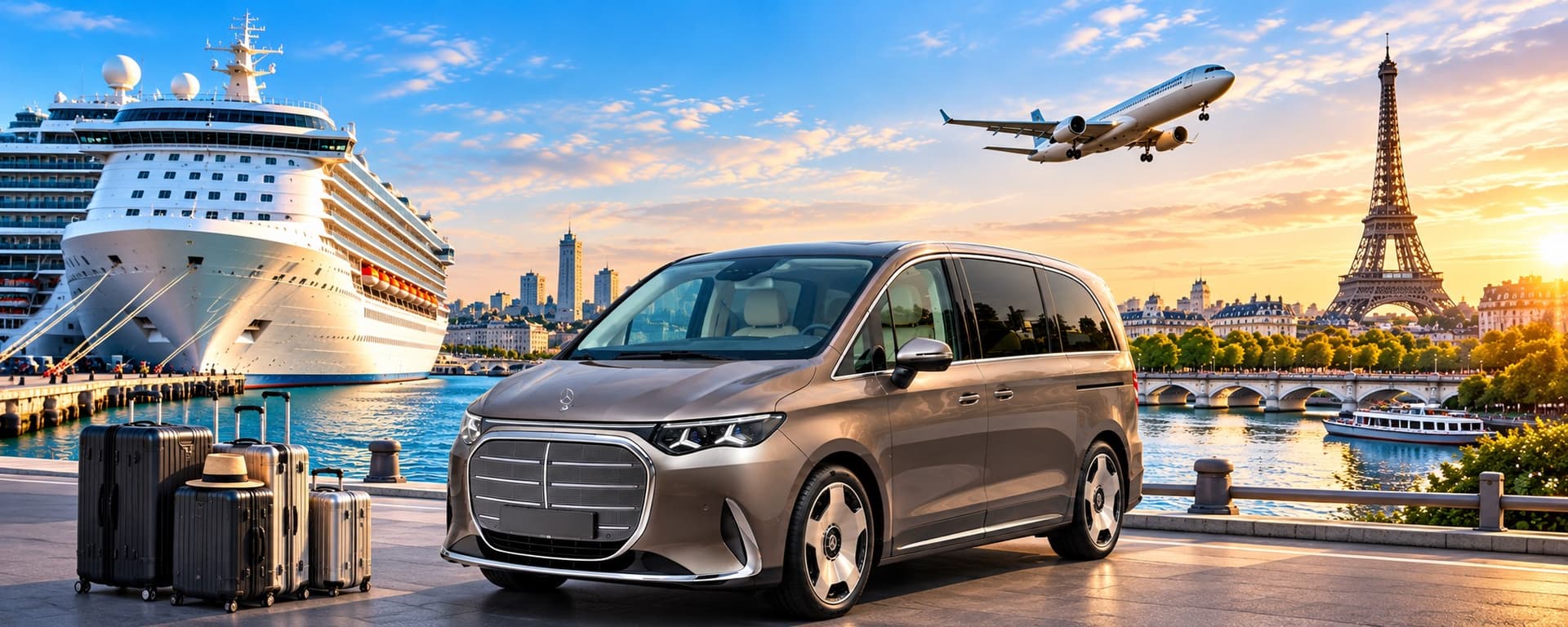 Le Havre Cruise Port to Paris & CDG Airport Private Transfe — Luxberri chauffeur service