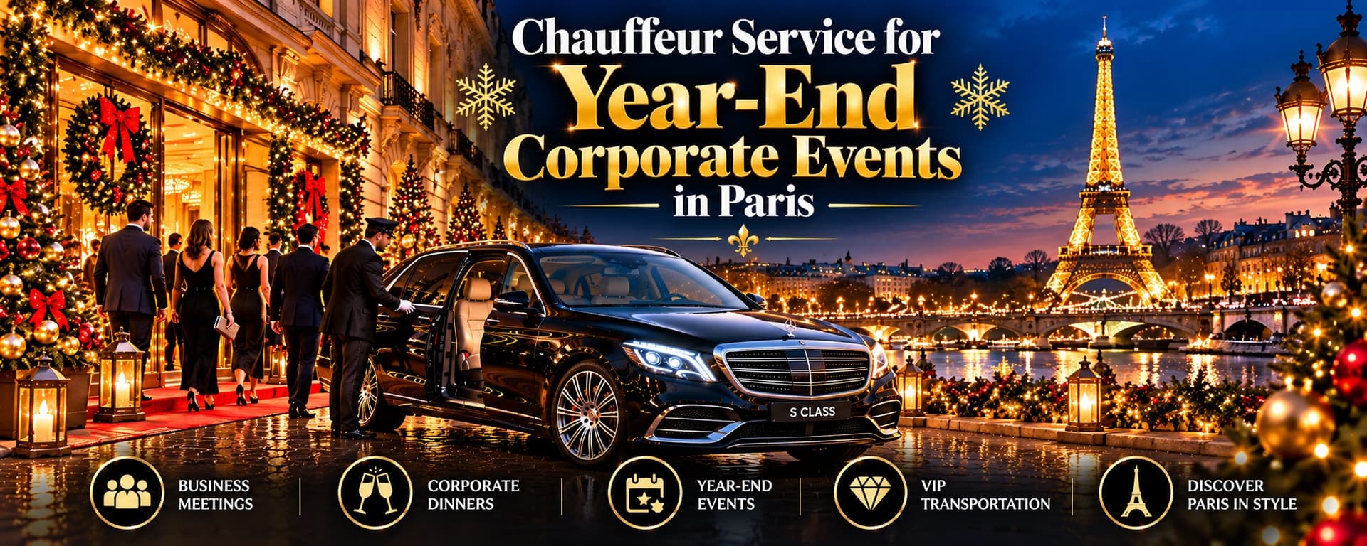Chauffeur Service for Year-End Corporate Events in Paris — Luxberri chauffeur service