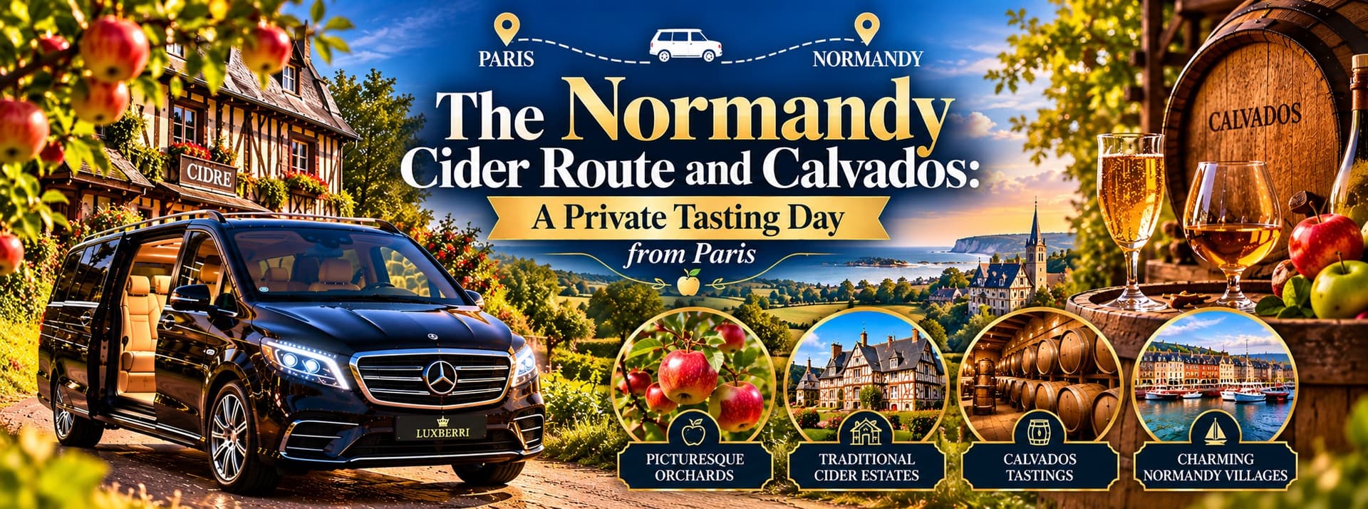 The Normandy Cider Route and Calvados: A Private Tasting Day from Paris — Luxberri chauffeur service
