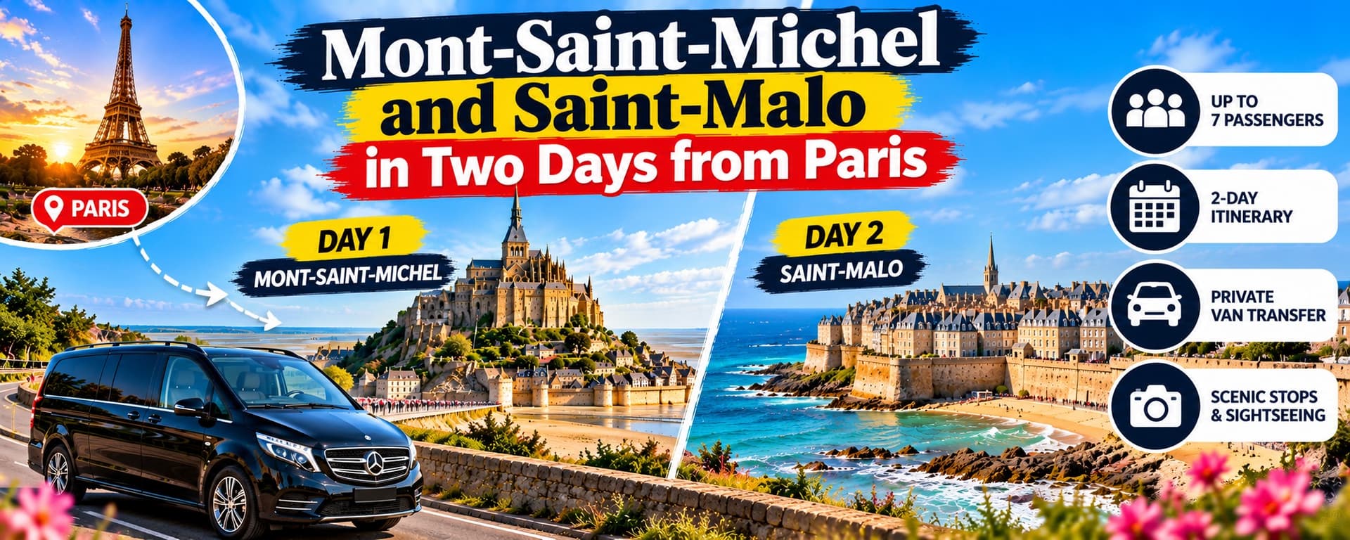 Mont-Saint-Michel and Saint-Malo in Two Days from Paris — Luxberri chauffeur service
